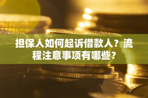 济南担保人如何起诉借款人？流程注意事项有哪些？